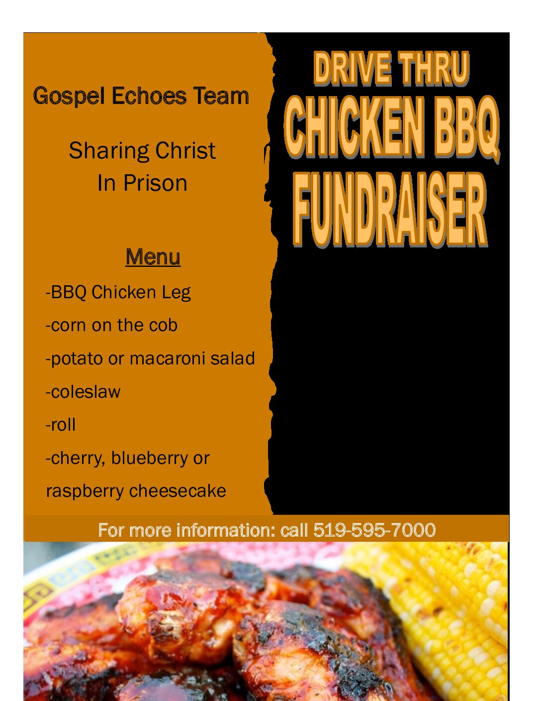 Chicken Fundraiser poster